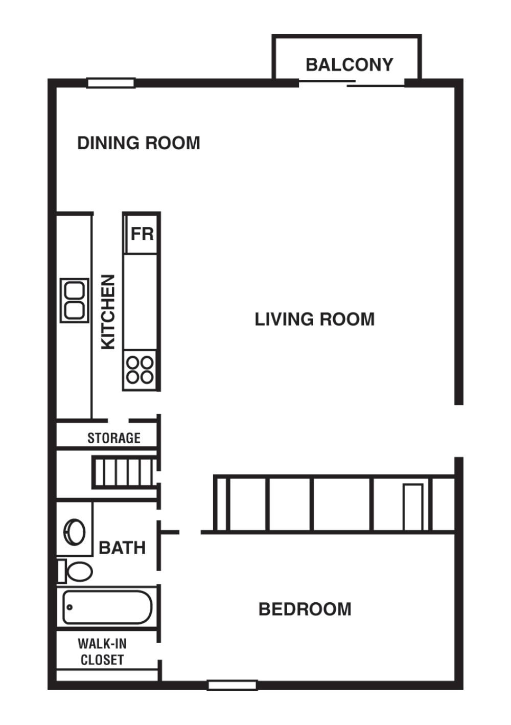 1 Bedroom/1 Bathroom
