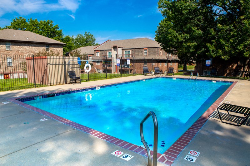 the swimming pool at our apartments