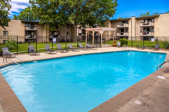 the swimming pool at our apartments