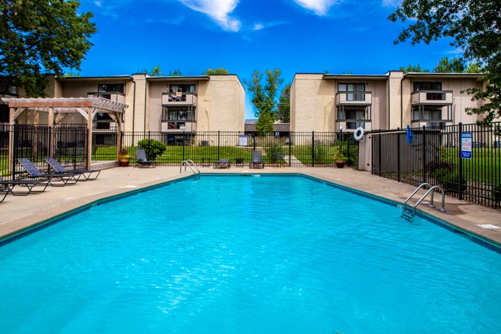 the swimming pool at our apartments