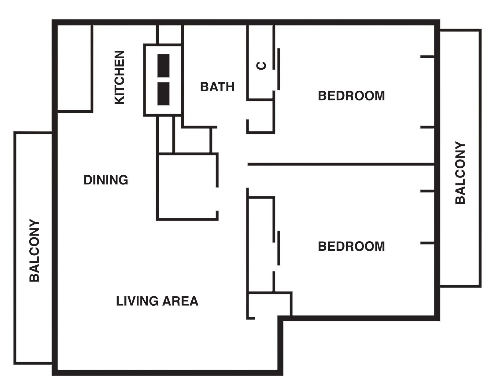 2 bedroom
