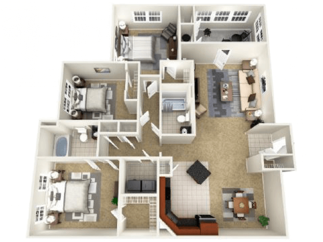 The Seoul Floorplan 3 Bedroom 2 Bath at Reserve Bartram Springs, Jacksonville