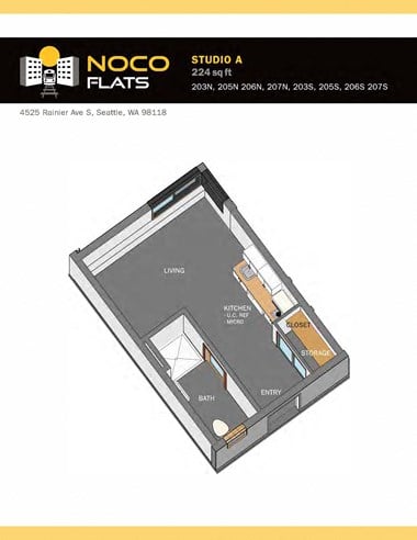 4525 & 4527 Rainier Ave S Studio Apartment for Rent