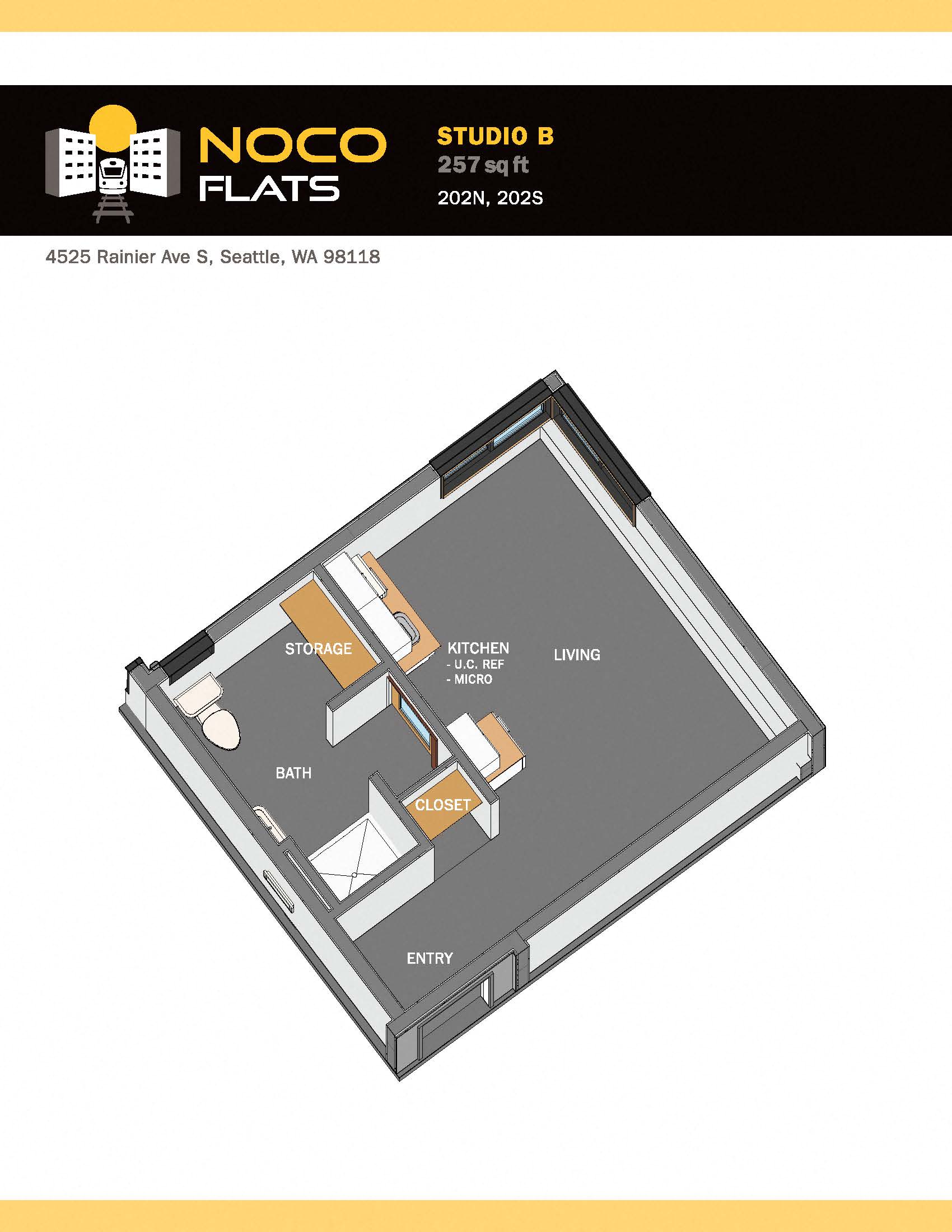 a schematic of noc studio b flat screen display