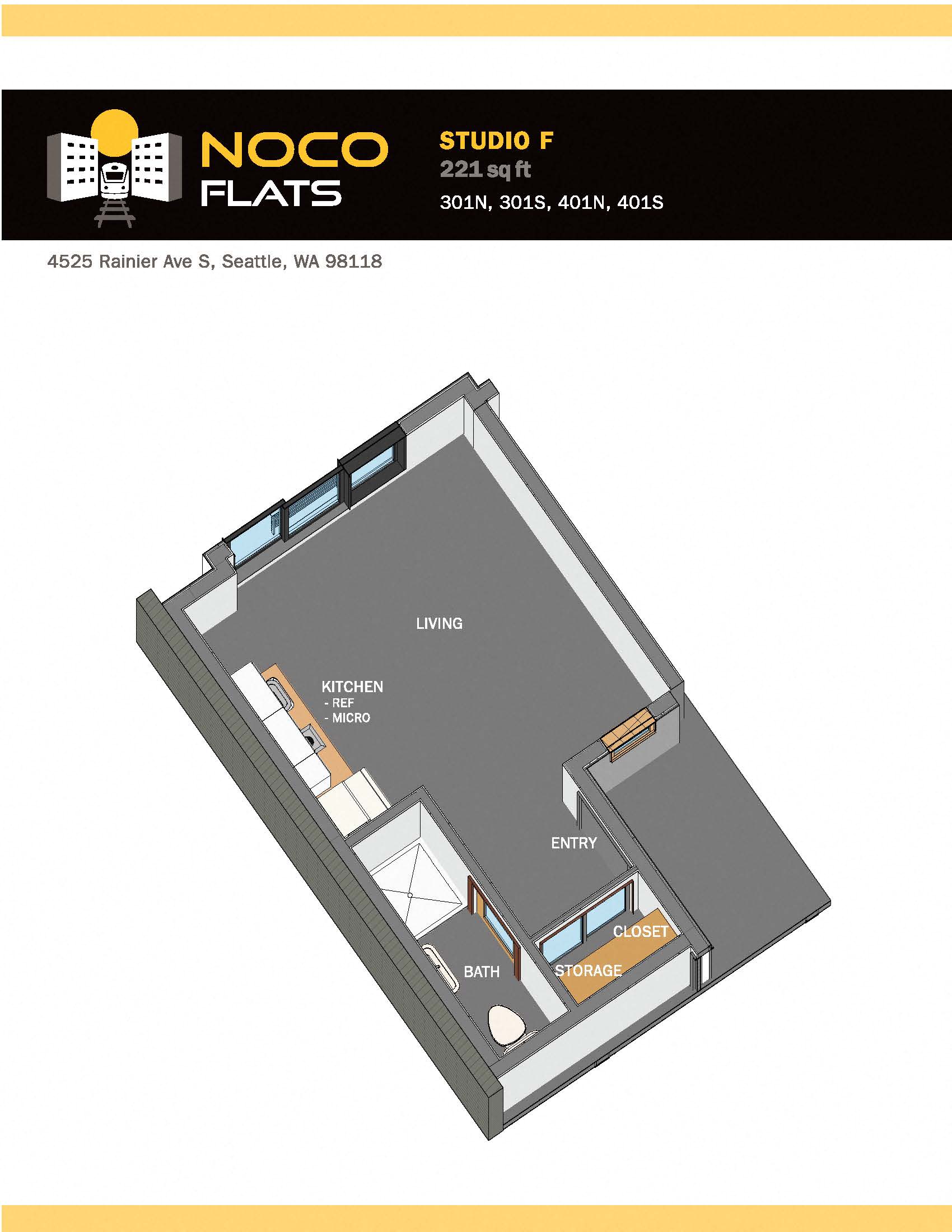a schematic of a noc flats floor plan