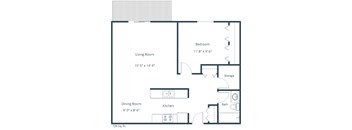 Columbia West Apartments | One Bedroom Plan A
