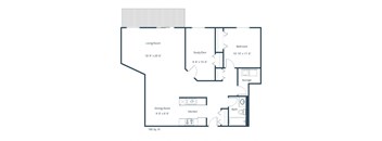 Columbia West Apartments | One Bedroom Plan C (with Den)