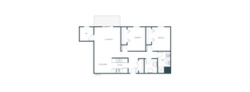 Columbia West Apartments | Two Bedroom Plan C (with Den)