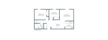 Riverwood Apartments | Two Bedroom Floor Plan A