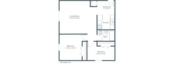 Riverwood Apartments | Two Bedroom Floor Plan C