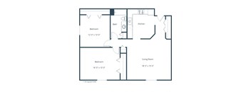 Sierra Ridge Apartments | Two Bedroom Floor Plan