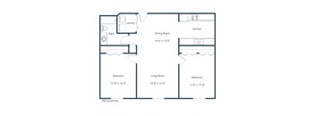 Sierra Ridge Apartments | Two Bedroom Floor Plan B