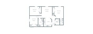 Sierra Ridge Apartments | Three Bedroom Floor Plan A