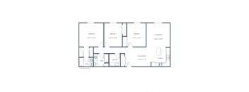 Sierra Ridge Apartments | Three Bedroom Floor Plan B