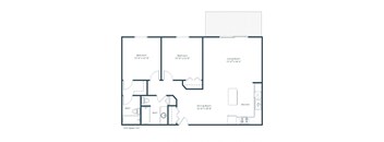 Sunset Ridge | Two Bedroom Two Bath Floor Plan
