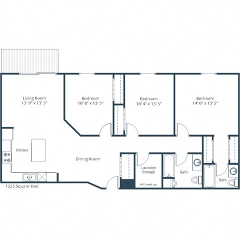 Sunset Ridge | Three Bedroom Floor Plan