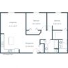 Danbury Apartments | Two Bedroom Two Bath Floor Plan Danbury Apartments | Two Bedroom Two Bath Floor Plan