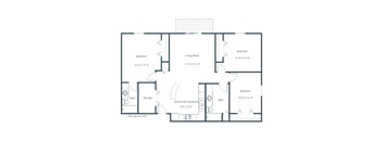 Danbury Apartments | Three Bedroom Floor Plan A