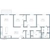 Danbury Apartments | Three Bedroom Floor Plan B Danbury Apartments | Three Bedroom Floor Plan B