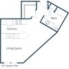 East Bridge Apartments | Efficiency Floor Plan East Bridge Apartments | Efficiency Floor Plan