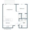 East Bridge Apartments | One Bedroom Floor Plan East Bridge Apartments | One Bedroom Floor Plan