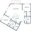 East Bridge Apartments | Two Bedroom Floor Plan A East Bridge Apartments | Two Bedroom Floor Plan A
