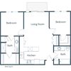 East Bridge Apartments | Two Bedroom Floor Plan B East Bridge Apartments | Two Bedroom Floor Plan B