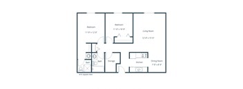 Maplewood Bend Apartments | Two Bedroom Floor Plan B