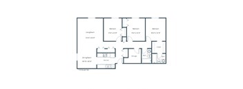 Maplewood Bend Apartments | Three Bedroom Floor Plan B