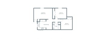 Parkwest Gardens Apartments | Two Bedroom Floor Plan