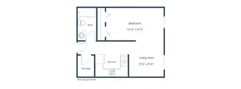 Southgate Apartments | Efficiency Floor Plan