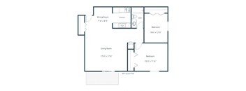 Southgate Apartments | Two Bedroom Floor Plan C