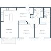 Southgate Apartments | Two Bedroom Two Bath Floor Plan A Southgate Apartments | Two Bedroom Two Bath Floor Plan A