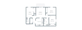 Southgate Apartments | Three Bedroom Floor Plan B