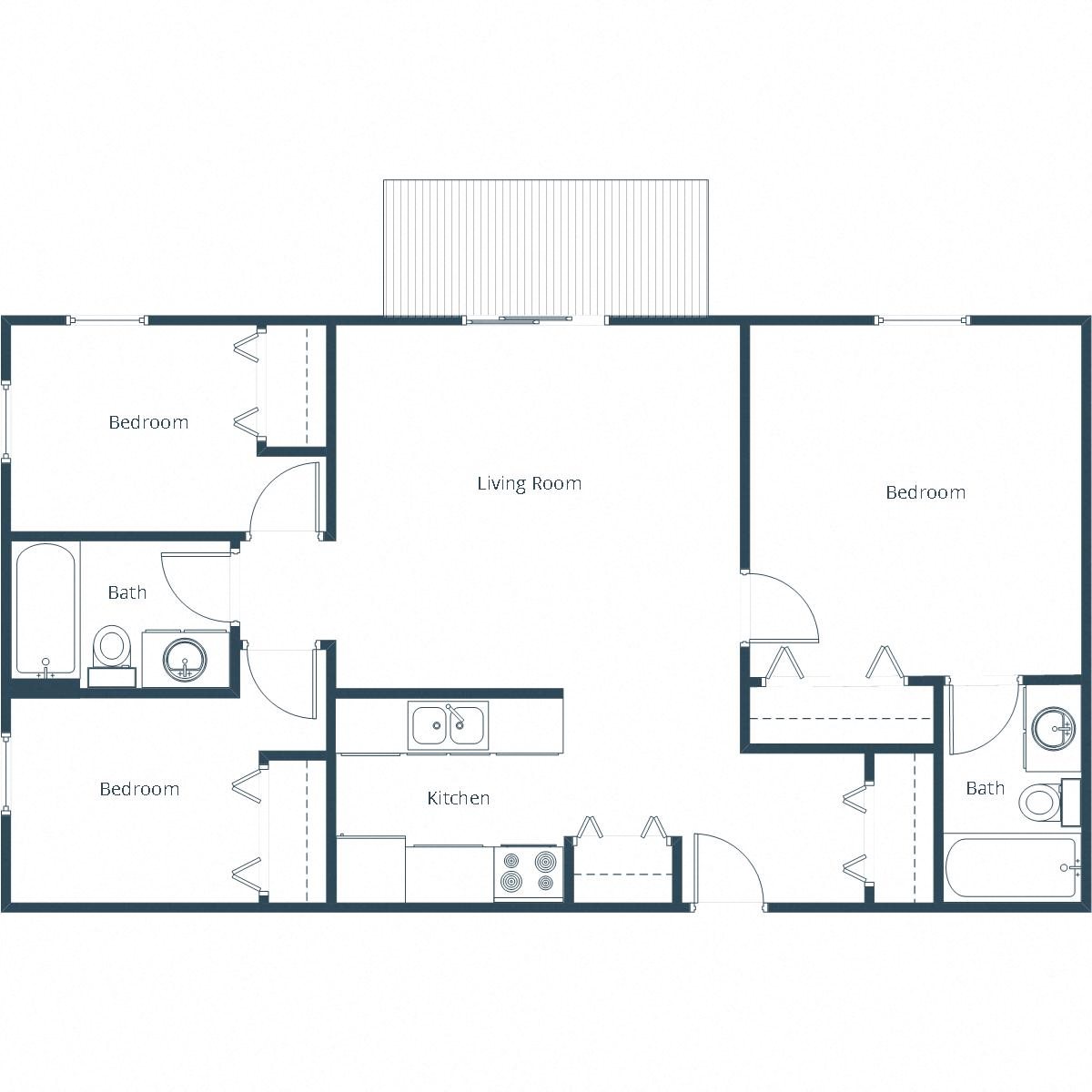 Candlelight Apartments | Three Bedroom Floor Plan Candlelight Apartments | Three Bedroom Floor Plan