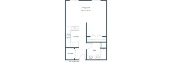 Sunwood Apartments | Efficiency Floor Plan