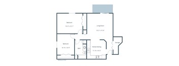 Sunwood Apartments | Two Bedroom Floor Plan A