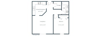 Village West Apartments | One Bedroom Floor Plan A