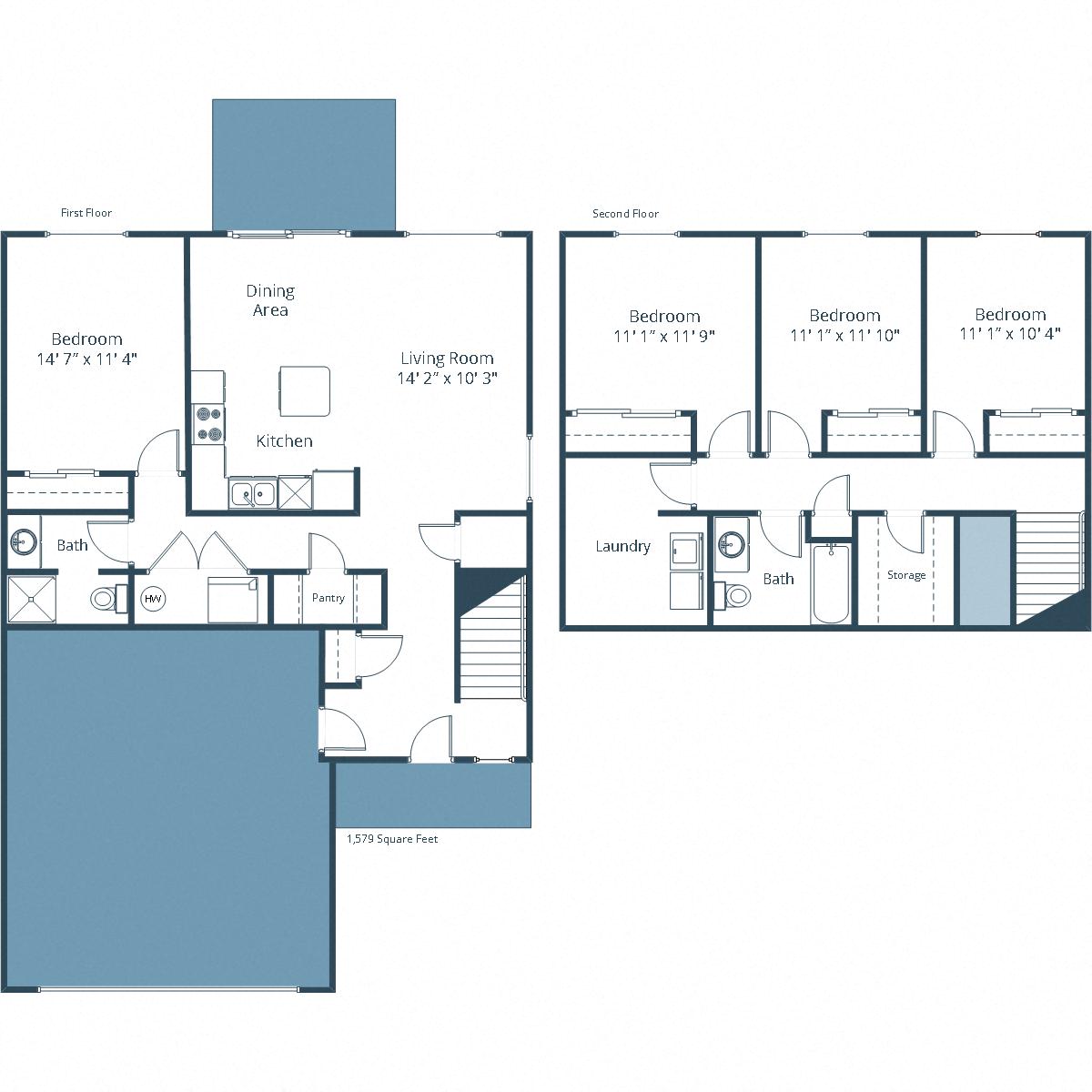 Bluestem Homes | Four Bedroom Floor Plan