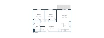 Ashbury Apartments | Two Bedroom Floor Plan A