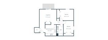 Ashbury Apartments | Two Bedroom Floor Plan B