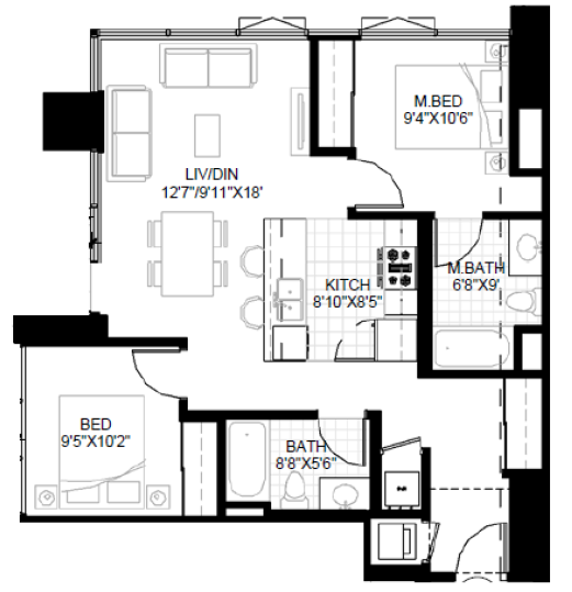 Floor Plan 2X2A Floor Plan 2X2A