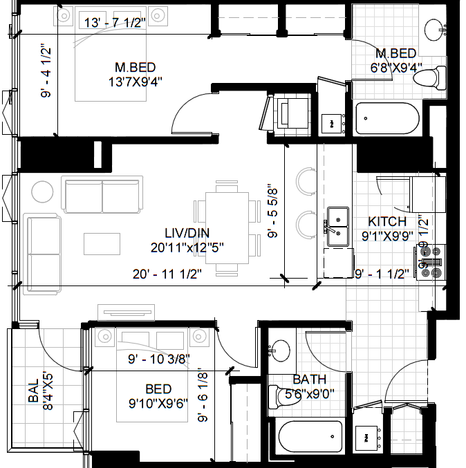 Floor Plan 2X2E Floor Plan 2X2E