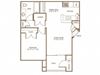 1 Bed 1 Bath Floor Plan 1 Bed 1 Bath Floor Plan at The Preserve at Greenway Park, Casper, WY, 82609