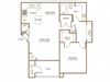 One Bed One Bath Floor Plan One Bed One Bath Floor Plan at The Preserve at Greenway Park, Casper, Wyoming