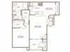 1 Bedroom 1 Bath Floor Plan 1 Bedroom 1 Bath Floor Plan at The Preserve at Greenway Park, Casper, WY