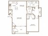 1 Bedroom 1 Bathroom Floor Plan 1 Bedroom 1 Bathroom Floor Plan at The Preserve at Greenway Park, Casper, 82609