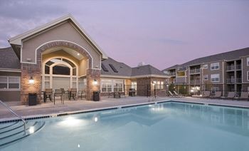 Night View Of Pool at The Preserve at Rock Springs, Wyoming, 82901