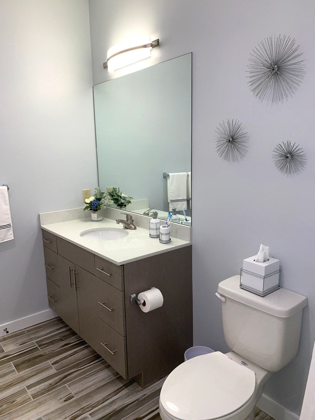 a bathroom with a toilet and a sink and a mirror