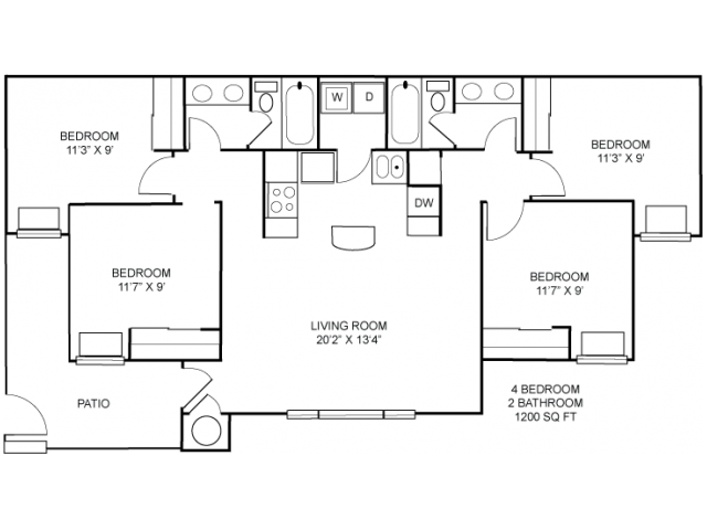 4-2 UNFURNISHED Floor Plan 8